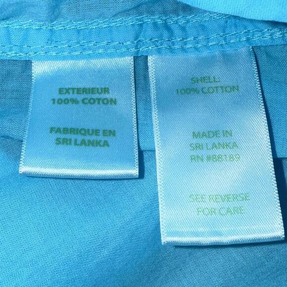 Lilly Pulitzer Preppy Designer Cotton Minimalist Quiet Luxury Blouse Medium - Picture 7 of 15